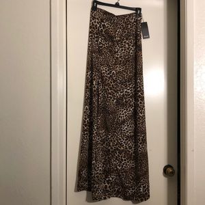 Leopard print maxi skirt